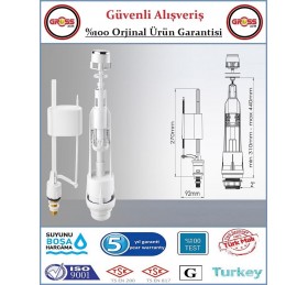 Hakersan Klozet Rezervuar İç Takımı Basmalı